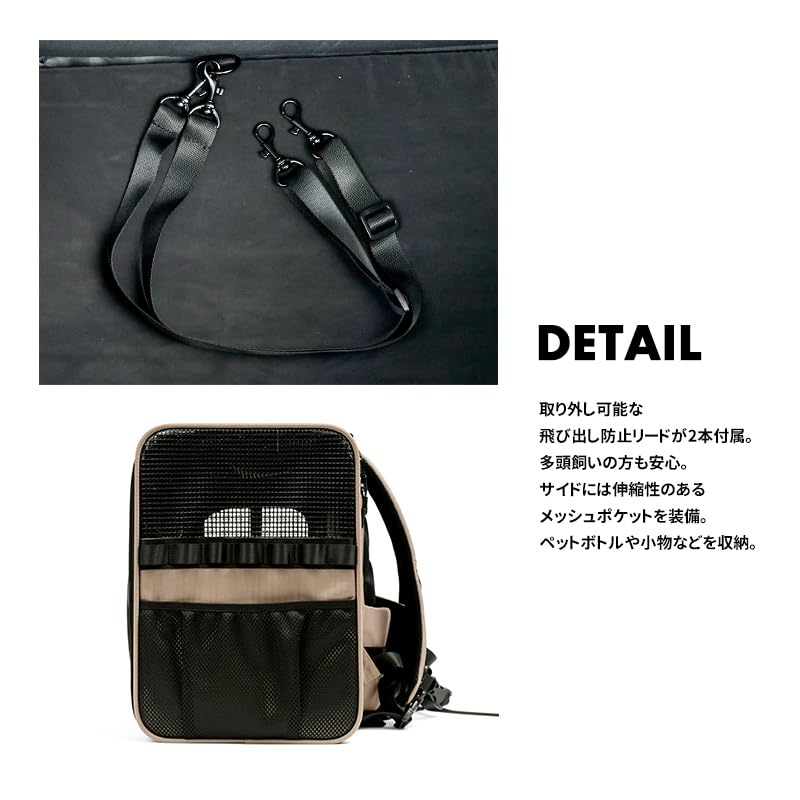ro*na73】｜LIFELIKE ペットキャリー リュック ブラック ペット
